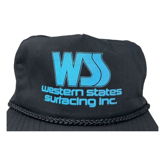 Western States Surfacing Inc. Adjustable Black Cap With Blue Logo - Picture 4 of 12